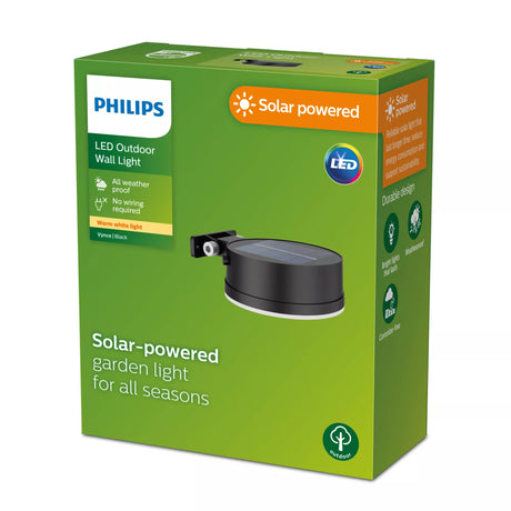 Applique murale - PHILIPS - Vynce - Rond solaire - Noir