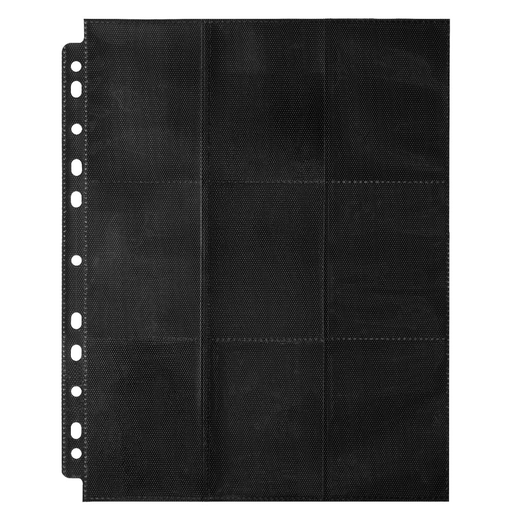 Classeur de 10 feuilles avec 9 pochettes - Konix - Jeux de cartes a collectionner - Magic The Gathering, Pokémon, Yu-Gi-Oh! - Noir