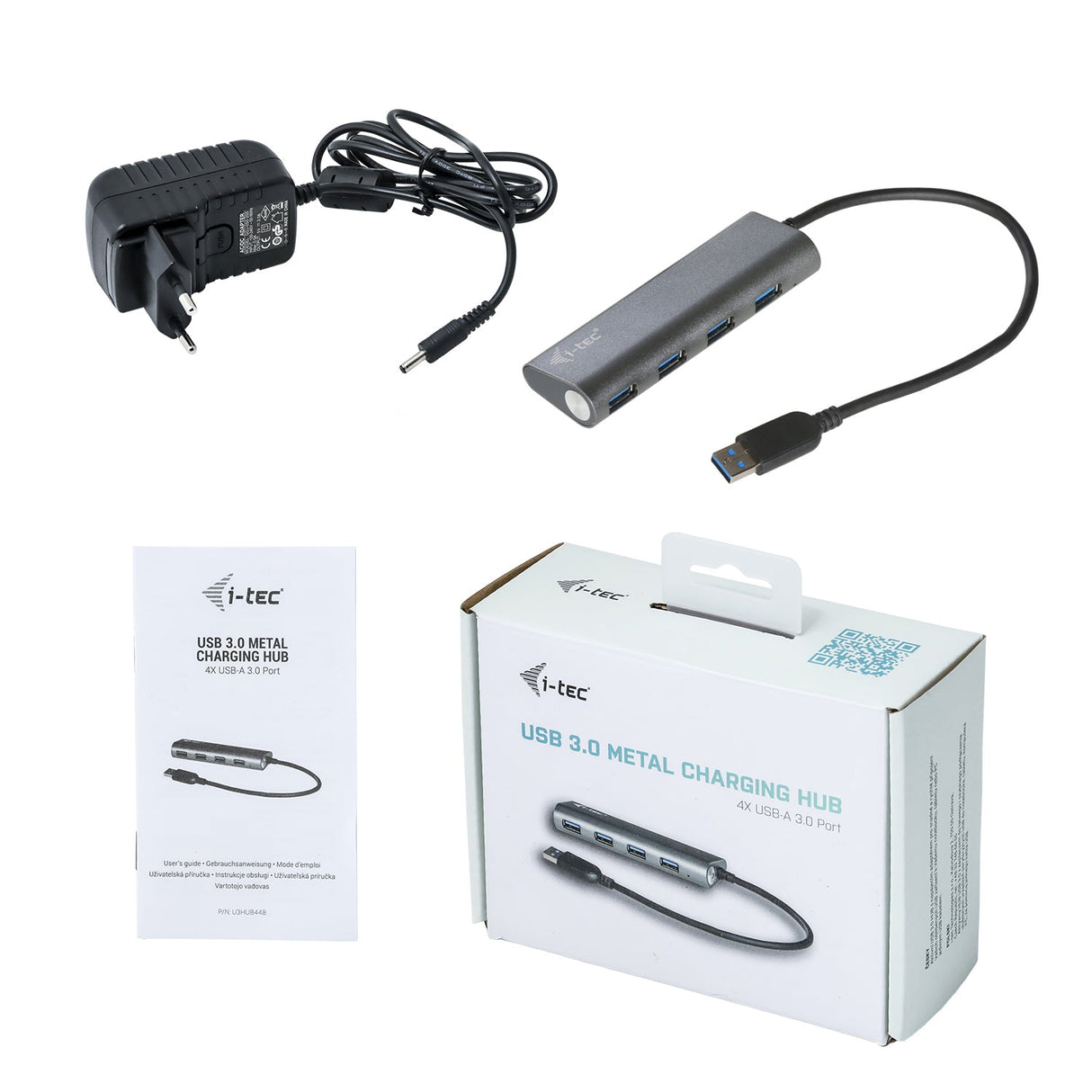Hub 4x USB 3.0 alimentïÂ¿Â½ I-Tec Metal Charging (Gris)
