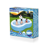 Piscine gonflable - Bestway - Big Lagoon - 262 x 157 x 46 cm - bleu et blanc - pour enfant