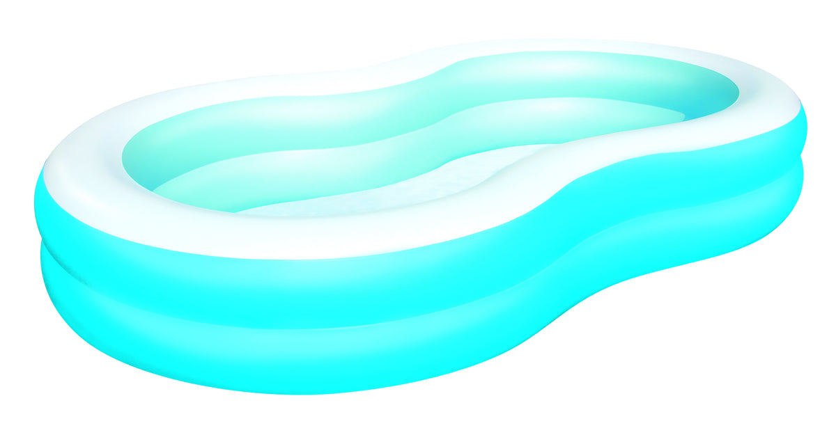 Piscine gonflable - Bestway - Big Lagoon - 262 x 157 x 46 cm - bleu et blanc - pour enfant