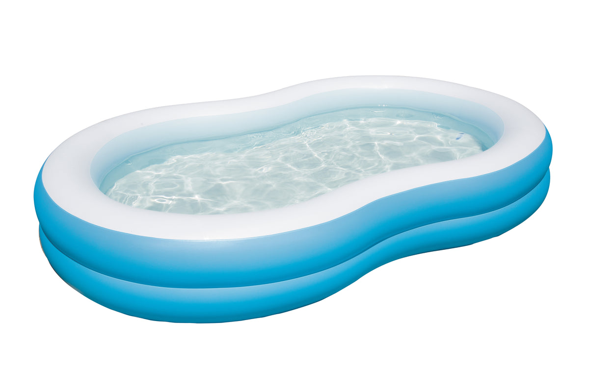 Piscine gonflable - Bestway - Big Lagoon - 262 x 157 x 46 cm - bleu et blanc - pour enfant