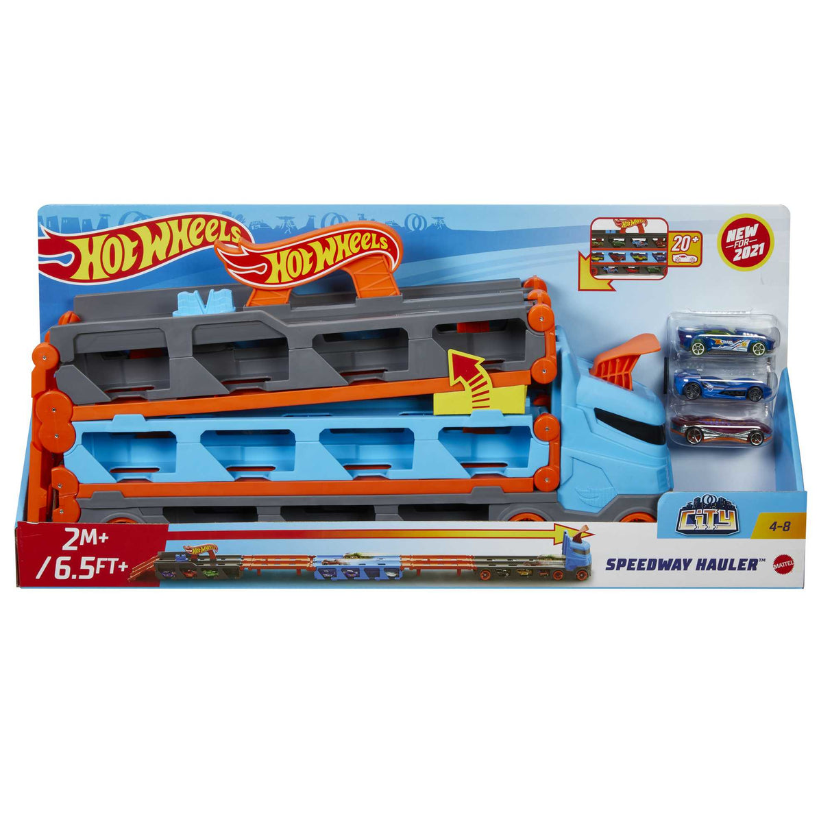 Hot Wheels - Super transporteur extensible - Circuit / Petite voiture - Des 4 ans GVG37