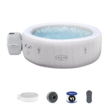 Spa gonflable BESTWAY - Lay-Z-Spa Hawaii - 236 x 71 cm - 4 a 8 places - Rond (Livré avec couverture, cartouche et diffuseur)