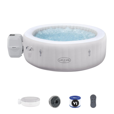 Spa gonflable BESTWAY - Lay-Z-Spa Hawaii - 236 x 71 cm - 4 a 8 places - Rond (Livré avec couverture, cartouche et diffuseur)