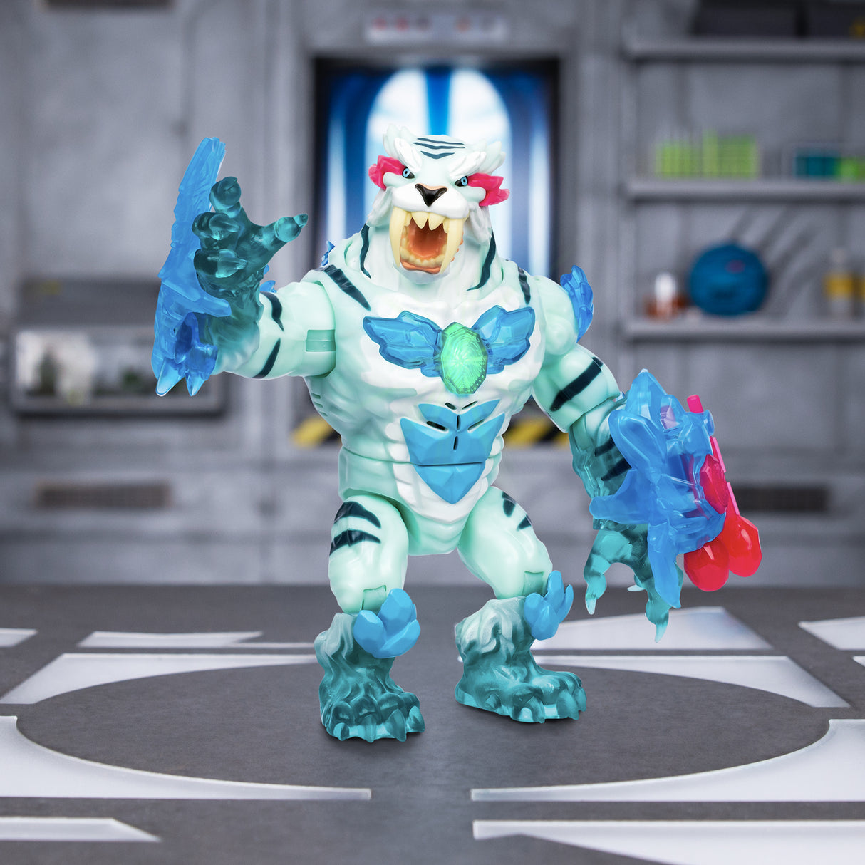 Cryo Lab - MOOSE TOYS - Mr. Beast Lab - 18 cm, 30 Lumieres et Sons, 2 Fauves a Collectionner