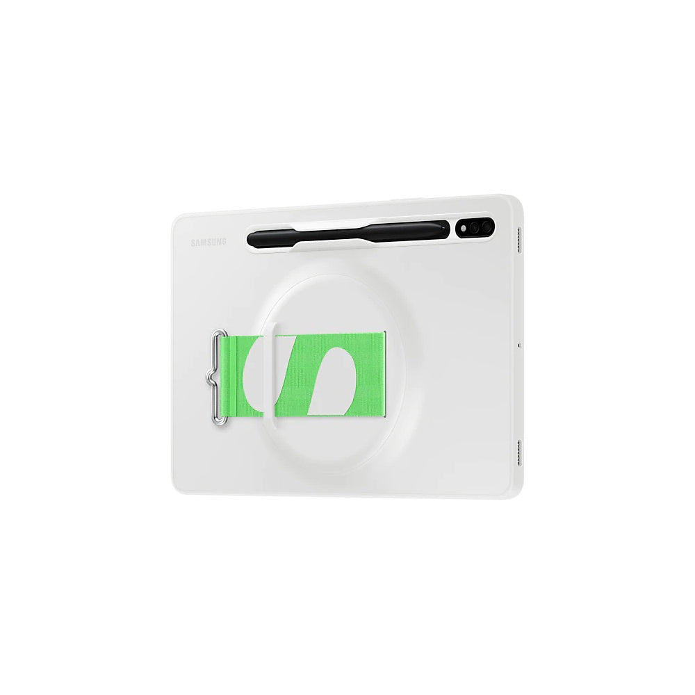 Strap Cover Tab S8 Coloris Blanc Coque arrière avec lanière pour meilleure prise