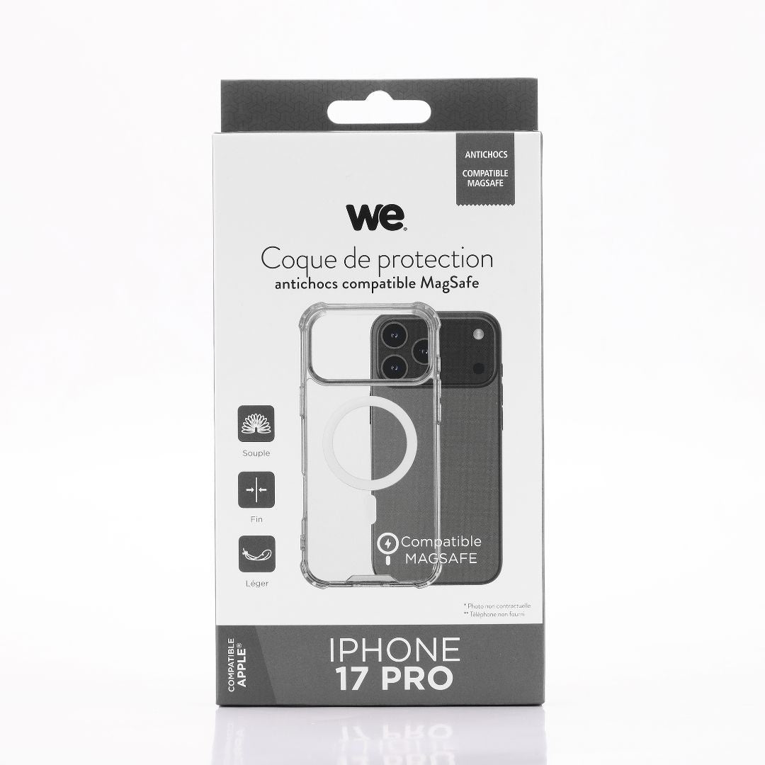 WE Coque de protection MAGSAFE IPHONE 17 PRO Transparent - Antichocs