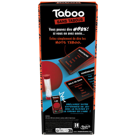Taboo sans tabous, jeu de société adulte, le jeu des mots interdits, a partir de 18 ans
