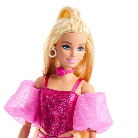 Barbie - Poupée Deluxe Style - Tenue rose métallisé et cheveux blonds - Barbie - JFP40