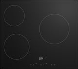 Table de cuisson vitrocéramique - BEKO - 3 foyers - 60 cm - HIC63400