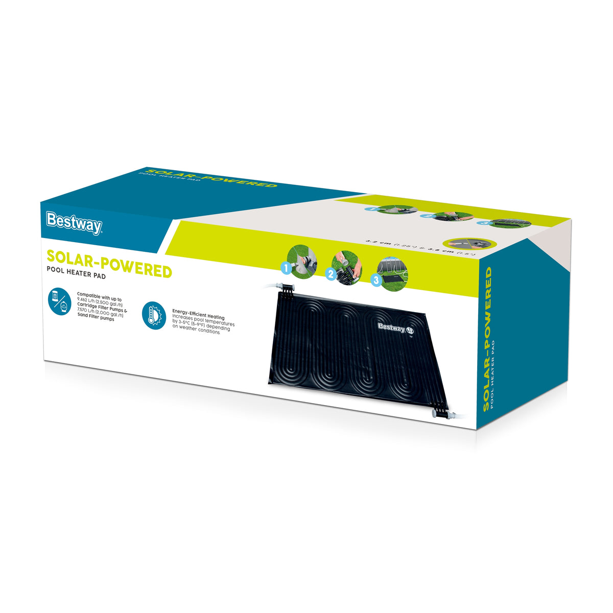 Tapis de solaire chauffant - Bestway - Pour piscine bestway - Noir