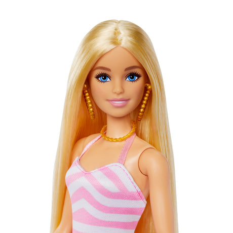 Barbie-Barbie Plage-Poupée blonde en maillot de bain et accessoires HPL73