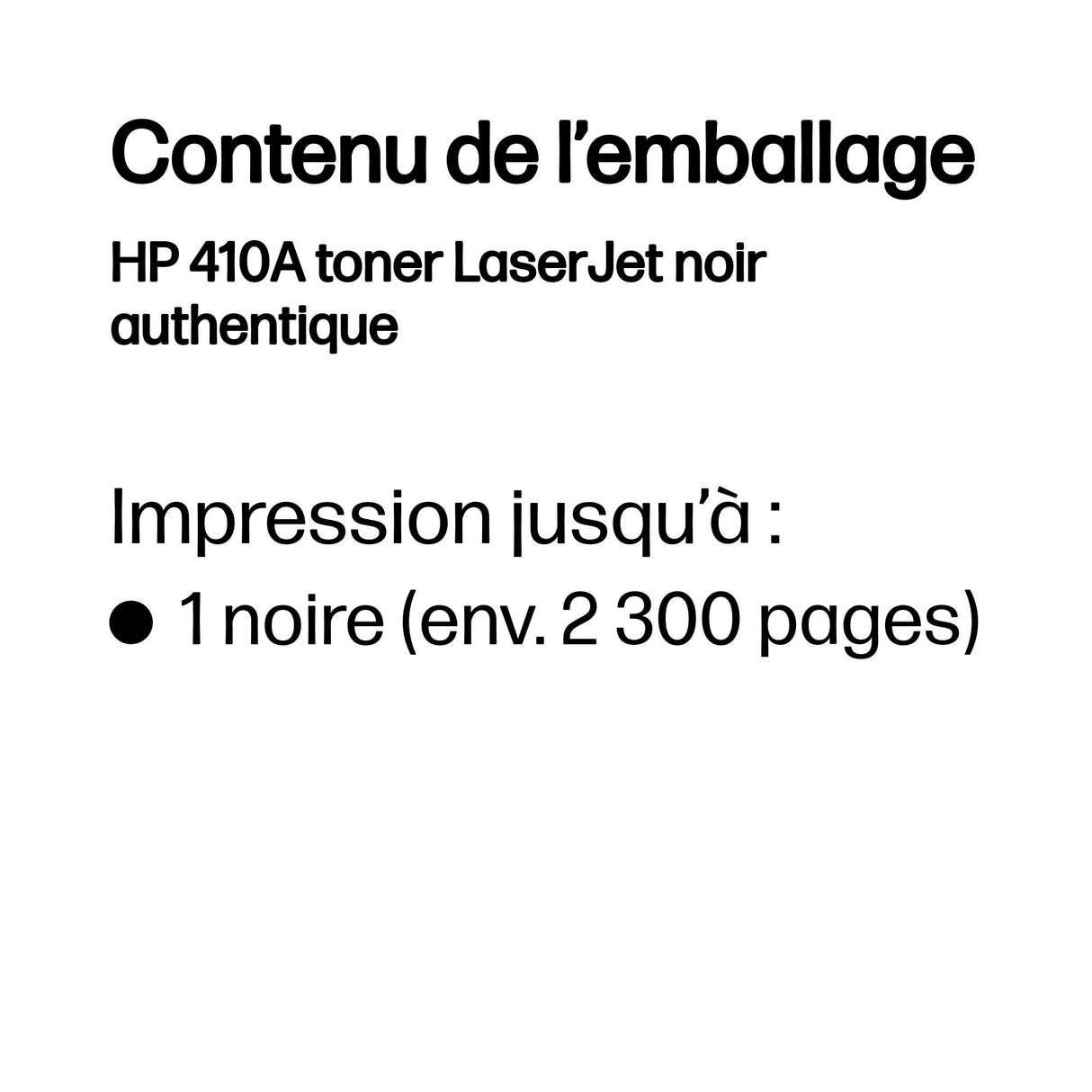 Cartouche d'encre Hp TONER 410 A NOIR