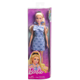 Barbie - Poupée Barbie Fashionistas Robe Dos Nu Bleu Layette avec noeud - Barbie - HYT93