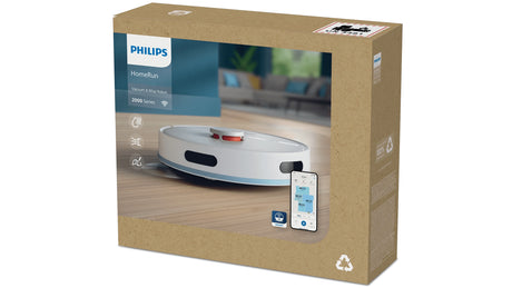 Aspirateur robot laveur avec station - PHILIPS - XU2000/15 - Série 2000 - 6000 Pa - = 66 dB - Bleu nuit