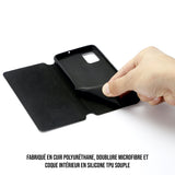 WE Etui folio CLASSIQUE SAMSUNG GALAXY A21 Noir