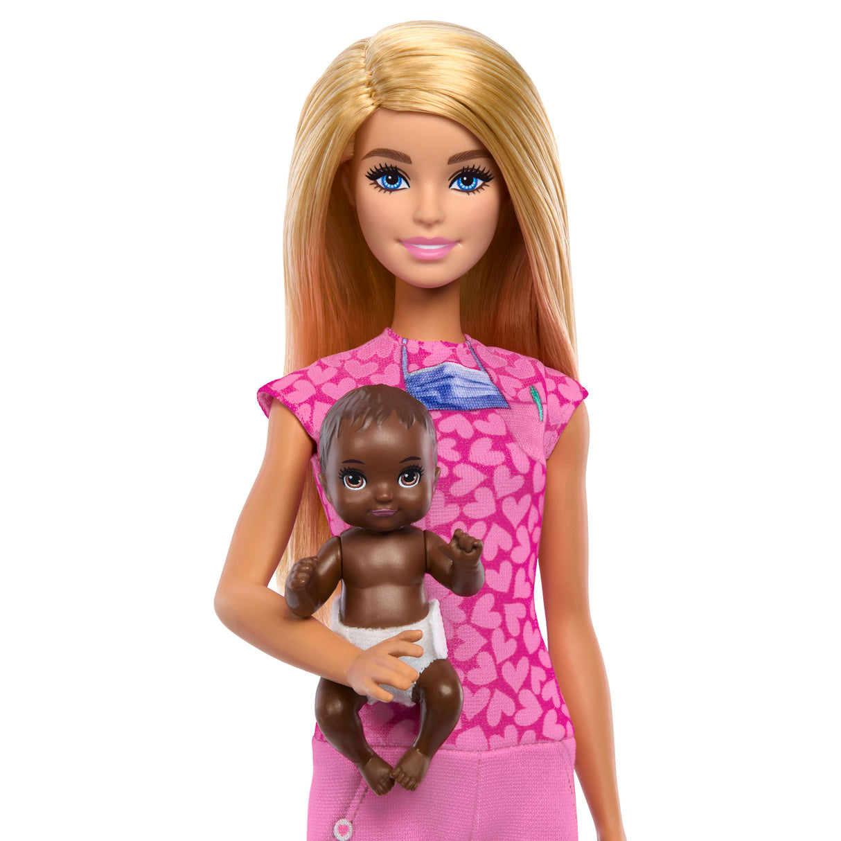 Barbie-Coffret Barbie Pédiatre-Poupée Blonde Et Poupée Bébé - 3 ans+- JCR72