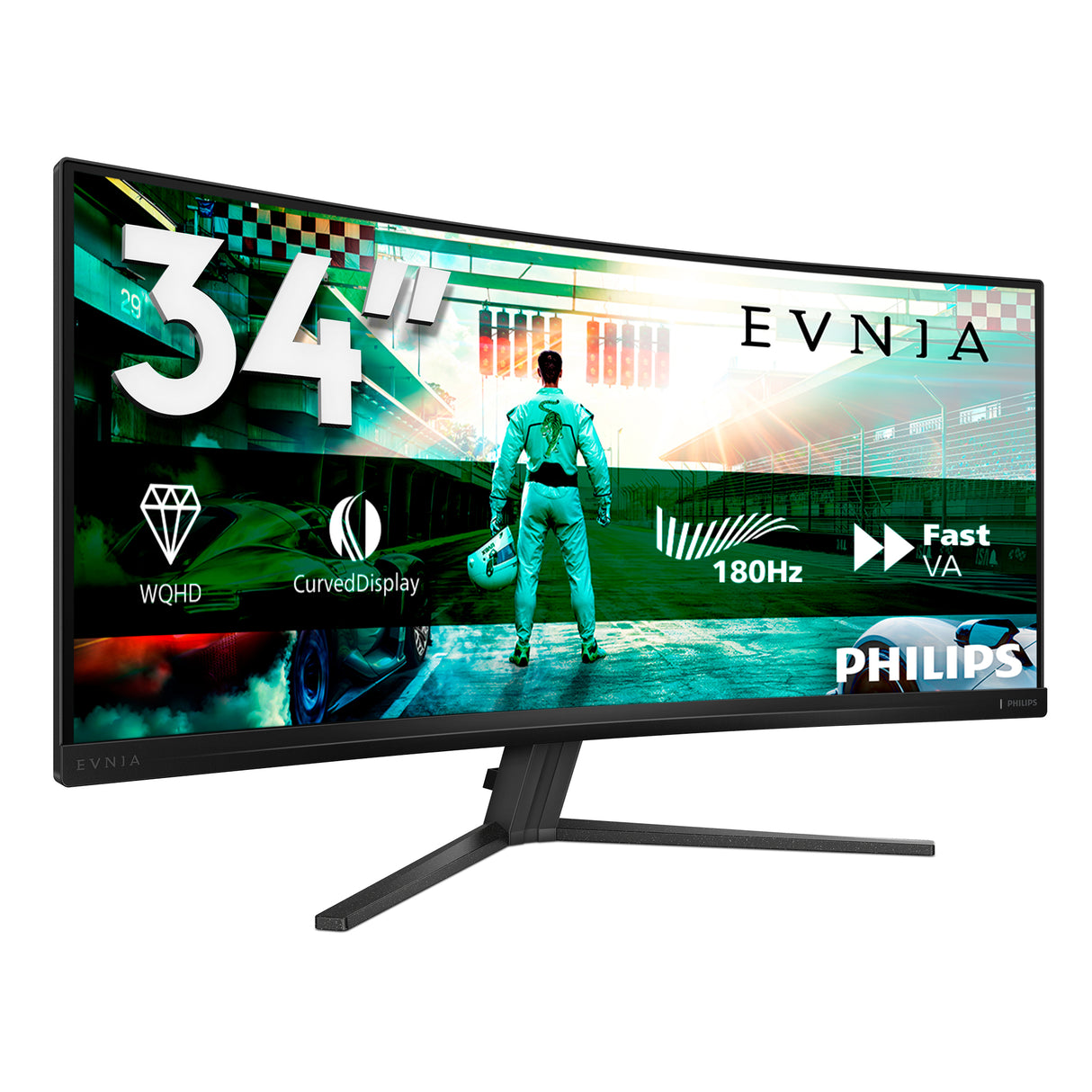 Ecran incurvé 34" Philips Evnia 34M2C3500L UWQHD 180Hz (Noir)