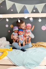 Poupon - BABY BORN - Jonas - 10 fonctions réalistes - 10 accessoires - Bleu et Rouge - 43cm - Des 3 ans