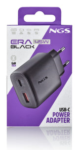 Chargeur secteur NGS Era 1x USB-C + 1x USB-A 45W (Noir)