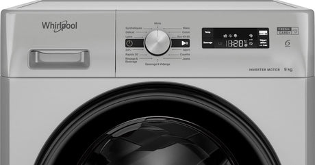 Lave-linge hublot WHIRLPOOL FFS9269SBFR - 9 kg - Induction - 60 cm - 1200 trs/min - Silver