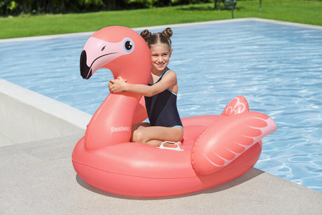Bouée a chevaucher - Bestway - Flamant rose - 138 x 107 cm