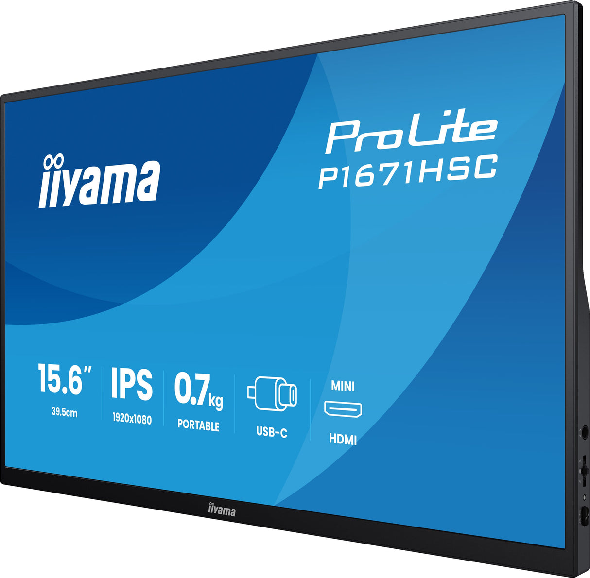 Ecran PC Portable - IIYAMA - 16 - Full HD - Dalle IPS - 8ms - Prolite P1671HSC-B1