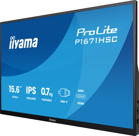 Ecran PC Portable - IIYAMA - 16 - Full HD - Dalle IPS - 8ms - Prolite P1671HSC-B1