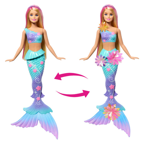 Poupée Sirene - Barbie - Flower Magic - Fleurs Éclorent - Jouable dans l'Eau - Multicolore