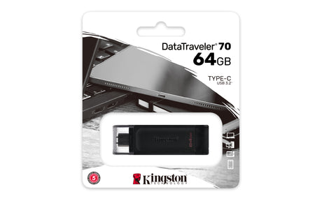 Clé USB-C 3.2 Kingston DataTraveler 70 - 64Go