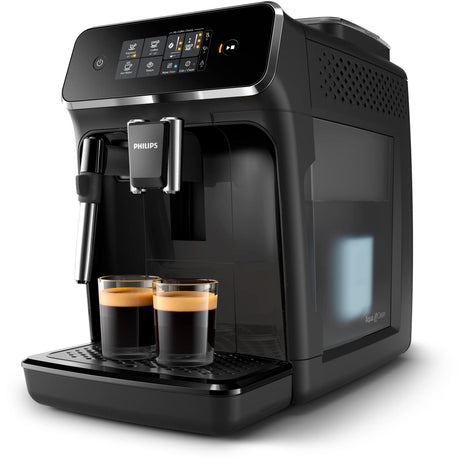 Machine a café Expresso broyeur - PHILIPS - EP2225/10 - Série 2200 - mousseur a lait - 2 cafés - Broyeur céramique - Noir brillant