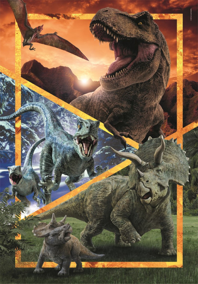 CLEMENTONI Puzzle 104 pieces Jurassic World Super Color, Des 6 ans
