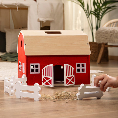 Grande Ferme en Bois, Schleich 42602 Farm World, Set avec maison, 6 clôtures et accessoires, Jouet de ferme, Edition retro limitée