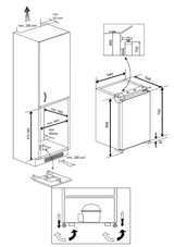 Réfrigérateur BEKO - B1854N - Table top - intégrable - 110 L (97L+13L) - 86x55x55 cm