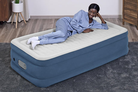 Bestway AlwayzAire™ Matelas gonflable une personne Twin avec double pompe intégrée 1,91 m x 97 cm x 46 cm