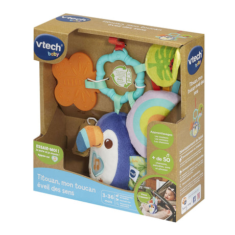 VTECH BABY - TITOUAN, MON TOUCAN ÉVEIL DES SENS (BOUTEILLES PLASTIQUE RECYCLÉES) - Multicolore
