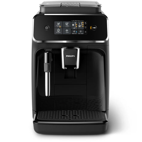 Machine a café Expresso broyeur - PHILIPS - EP2225/10 - Série 2200 - mousseur a lait - 2 cafés - Broyeur céramique - Noir brillant