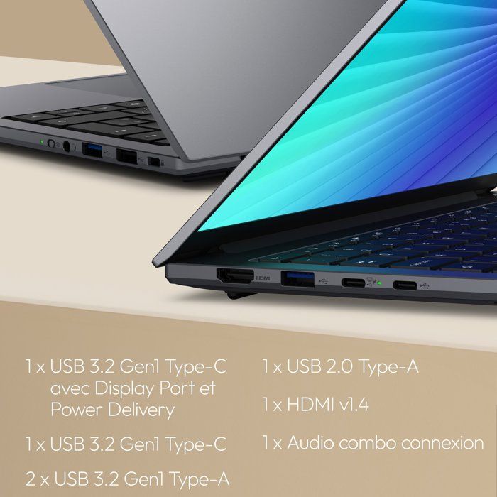 PC Portable MEDION Signium 14 S1 | Sans Windows - 14 2,8K OLED 120Hz - Intel Core 5-120U - RAM 16Go - Stockage 512 Go SSD - AZERTY