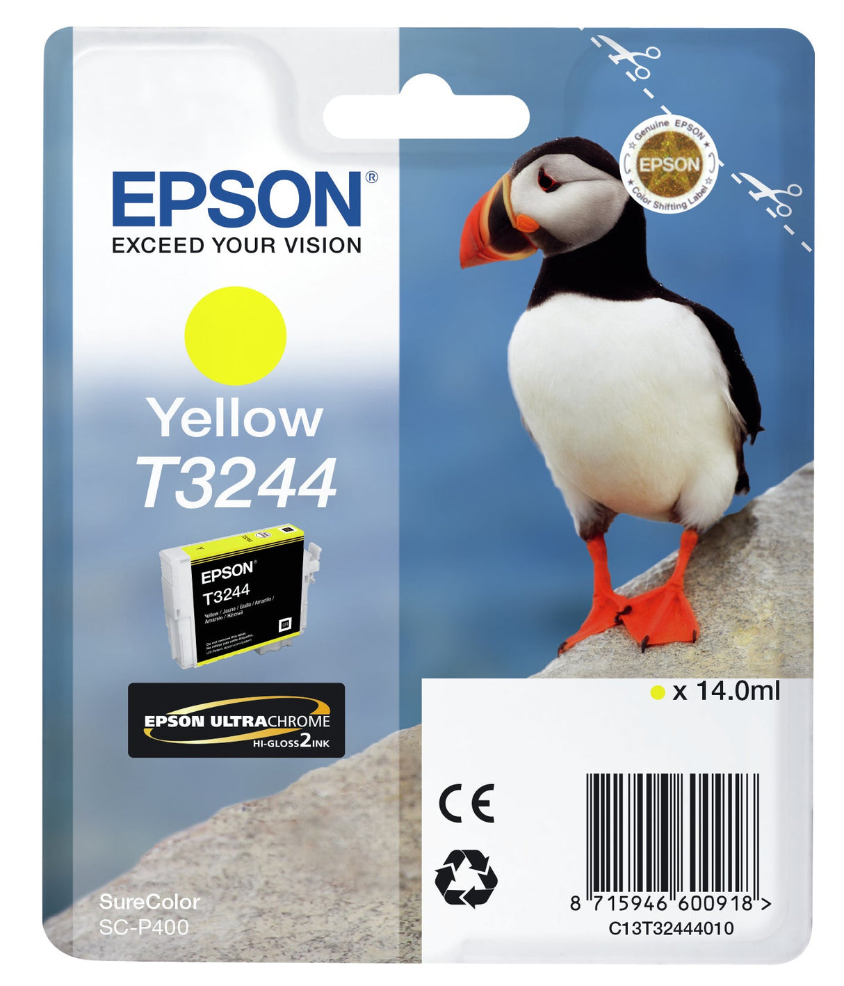 Cartouche d'encre Epson Macareux T3244 (Jaune)