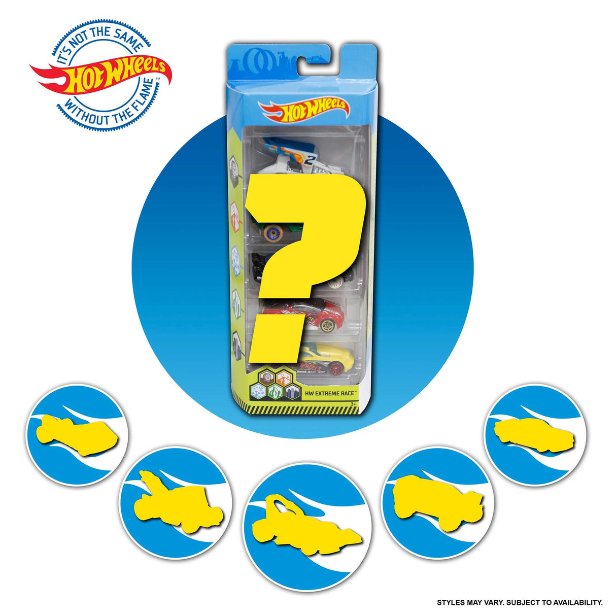 Coffret de 5 voitures Hot Wheels - Modele aléatoire - 400+ modeles - 15 thématiques 1806