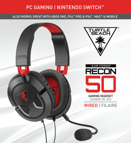 Casque Gaming Turtle Beach Recon 50PC Multiplateforme - TBS-6003-02