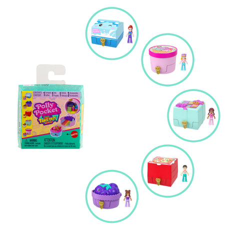 Polly Pocket–Coffret Multifacettes-Voitures Et Mini-Figurines - JCR44 Modele aléatoire - a partide 4 ans
