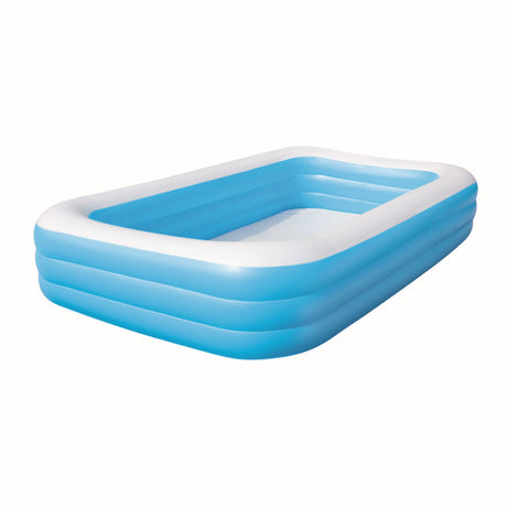 Piscine gonflable de luxe - BESTWAY - Enfant et famille - Bleu - 3 boudins - 305x183x56 cm