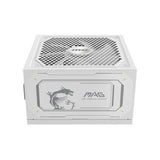 Bloc d'alimentation PC - MSI - MAG A1000GL - PCIe CEM 5.1 - 1000 W - Ventilateurs 135 mm - Blanc