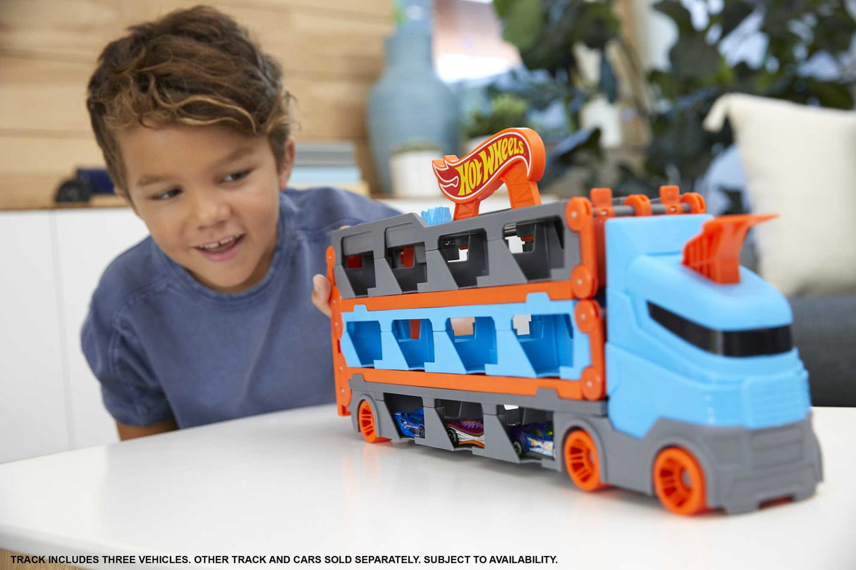 Hot Wheels - Super transporteur extensible - Circuit / Petite voiture - Des 4 ans GVG37