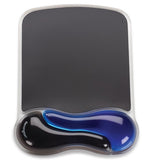 Kensington, Tapis de souris avec repose-poignet, Duo gel, Noir et bleu