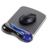 Kensington, Tapis de souris avec repose-poignet, Duo gel, Noir et bleu