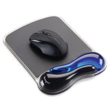 Kensington, Tapis de souris avec repose-poignet, Duo gel, Noir et bleu