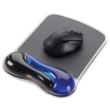 Kensington, Tapis de souris avec repose-poignet, Duo gel, Noir et bleu